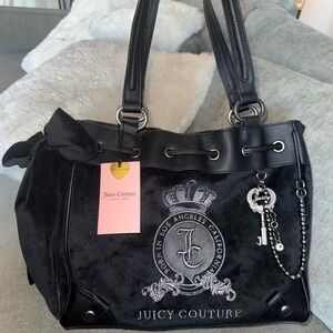 Juicy Couture Black on Black Daydreamer with Silver Embroidery